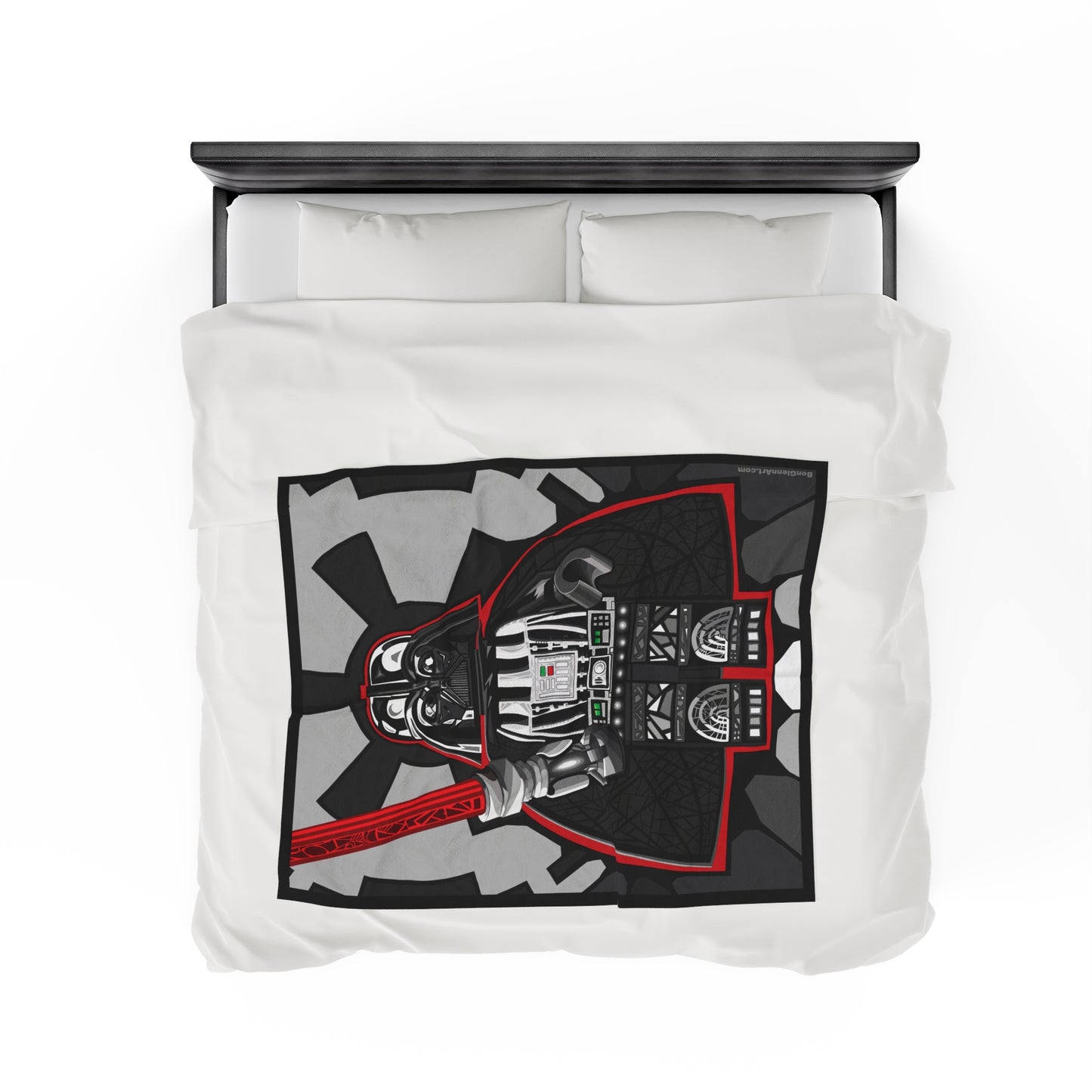Darth Vader Lego Doodle Art - SUPER SOFT - Velveteen Plush Blanket