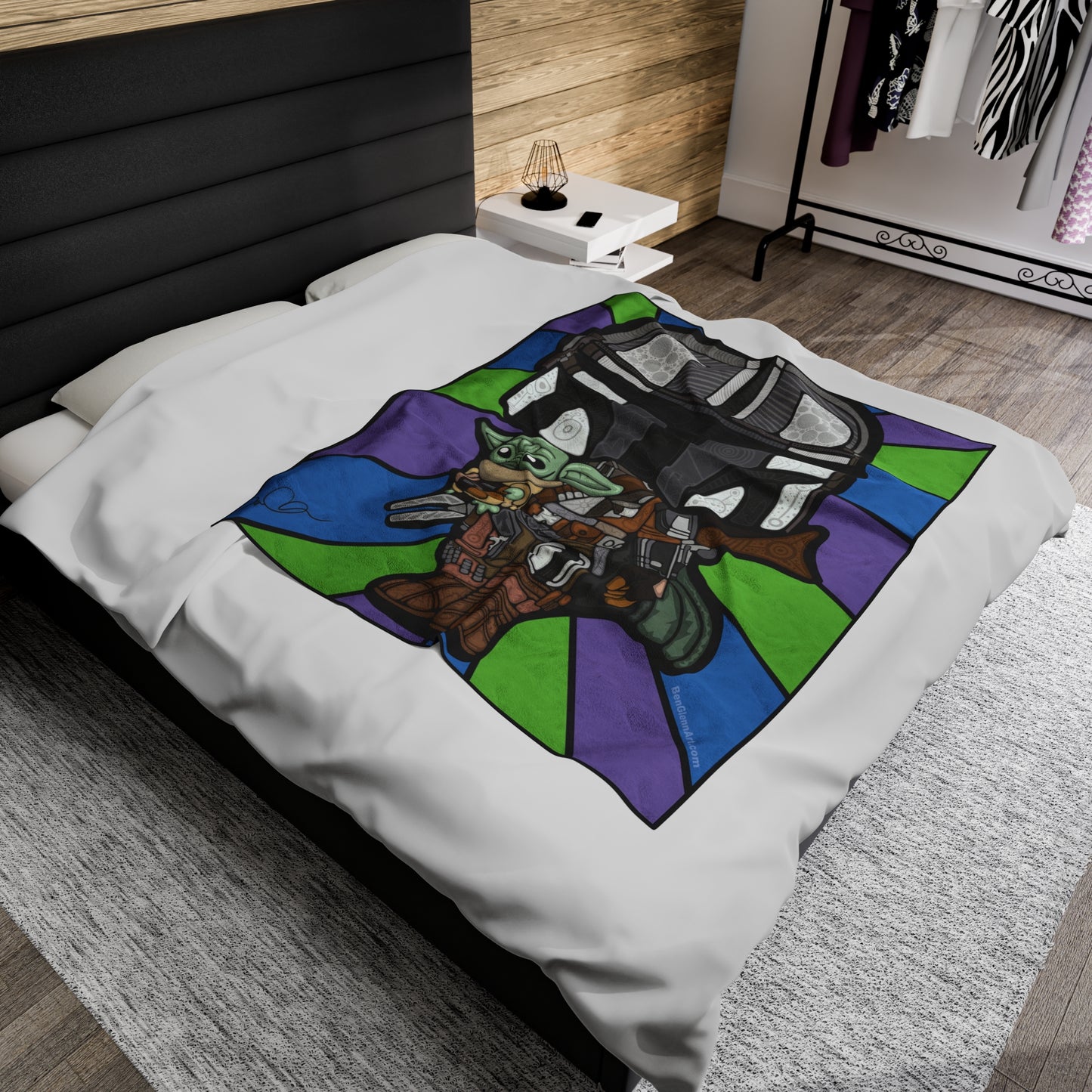 The Mandalorian Doodle Blanket