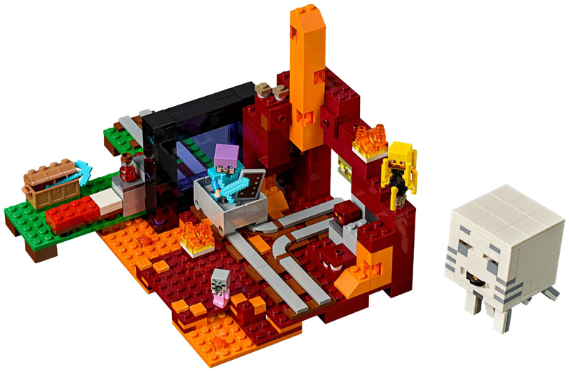 Used LEGO Minecraft The Nether Portal 21143