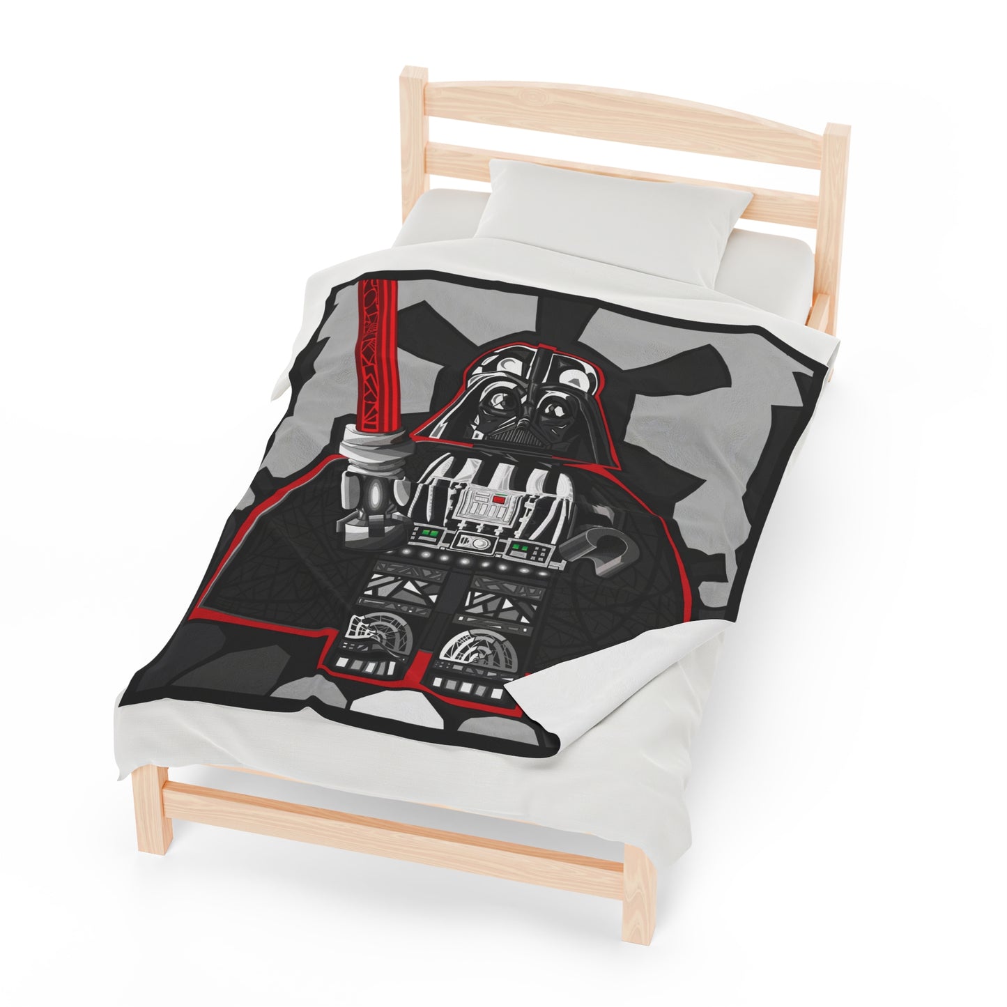 Darth Vader Lego Doodle Art - SUPER SOFT - Velveteen Plush Blanket