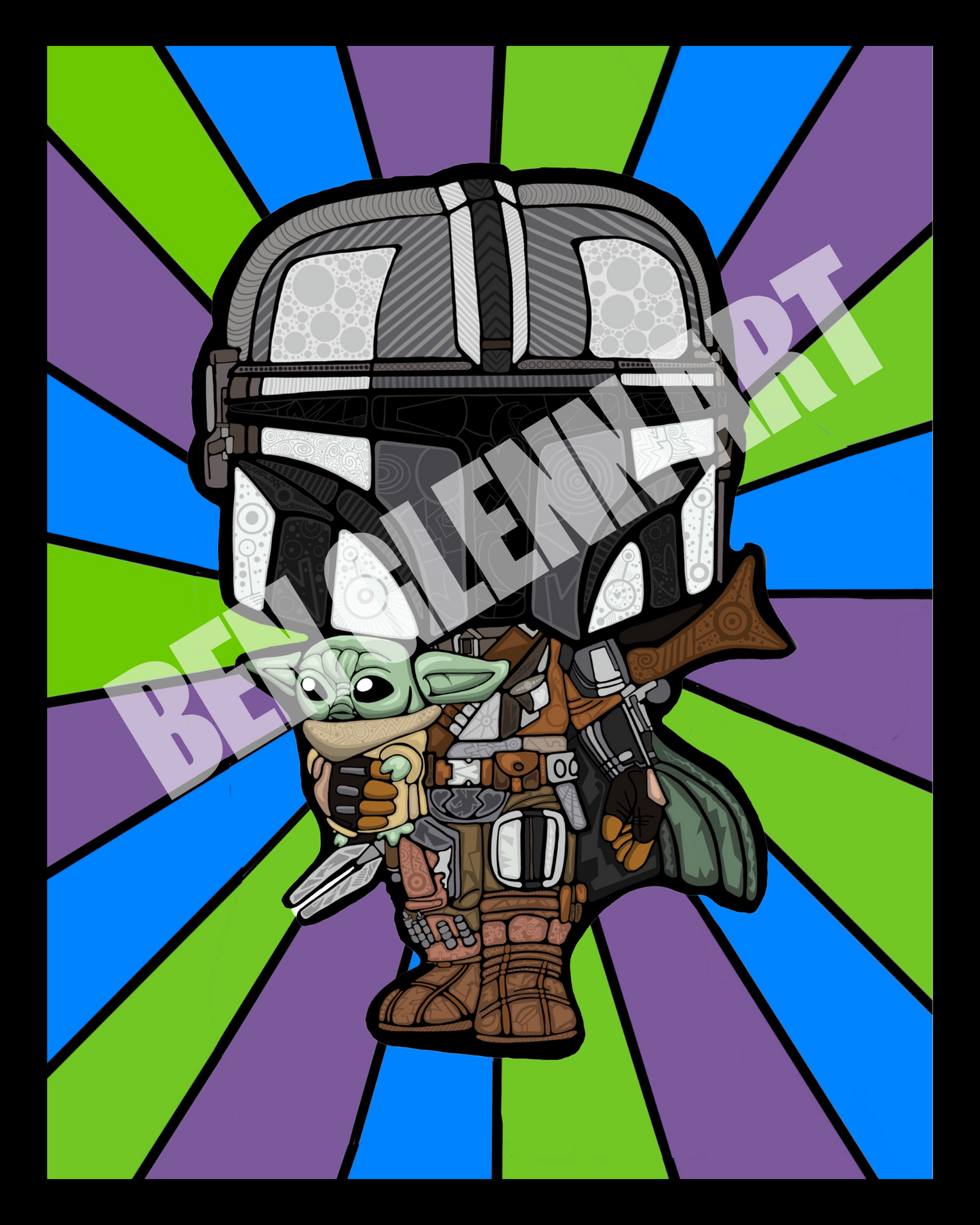POP Doodle Art – Mandalorian