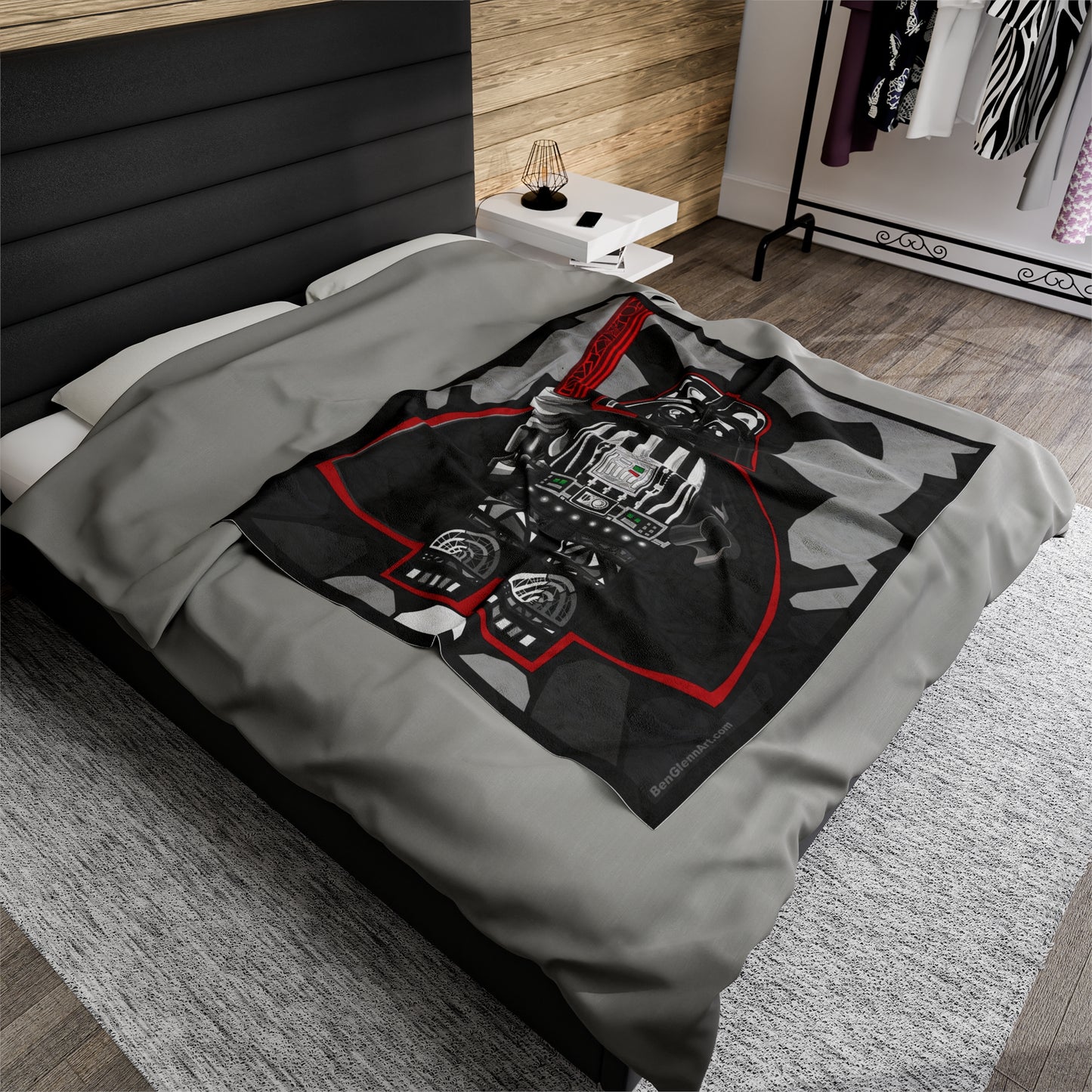 Darth Vader Lego Doodle Art - SUPER SOFT - Velveteen Plush Blanket