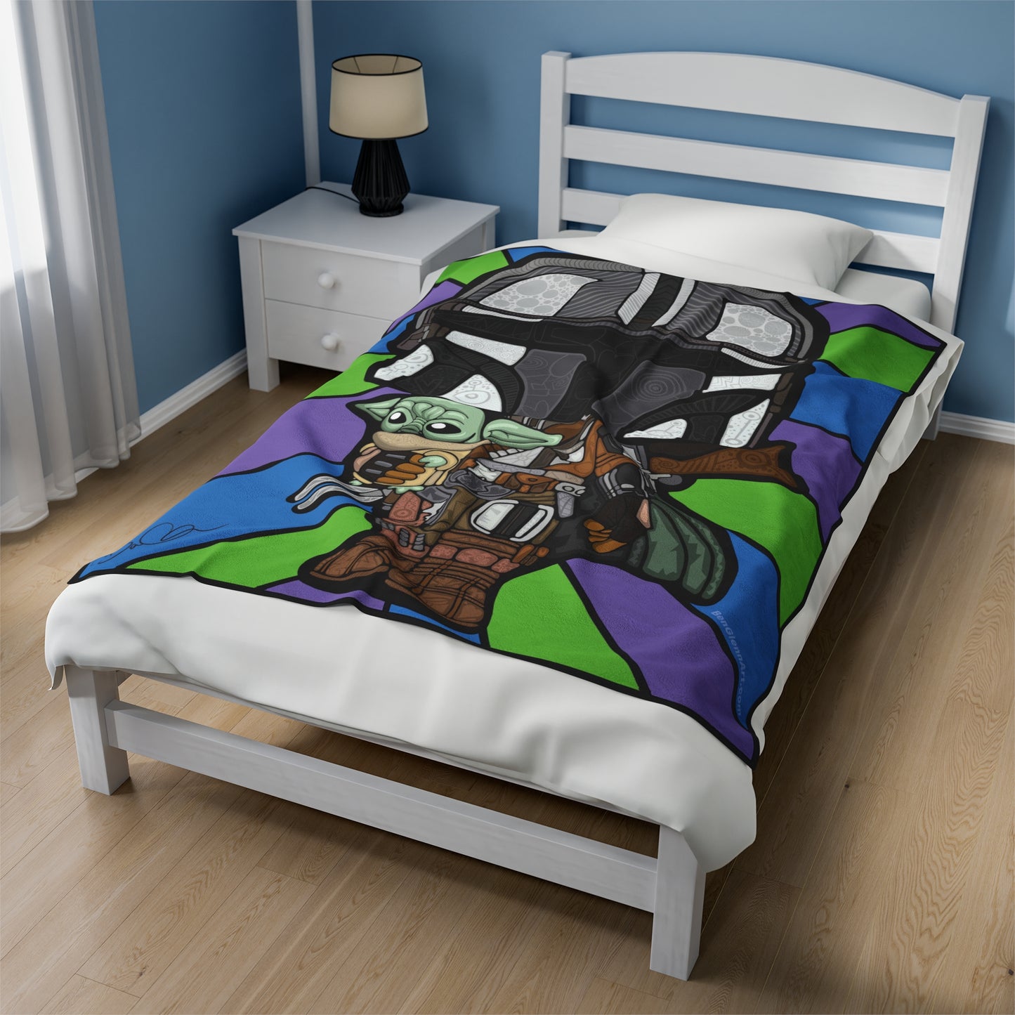 The Mandalorian Doodle Blanket