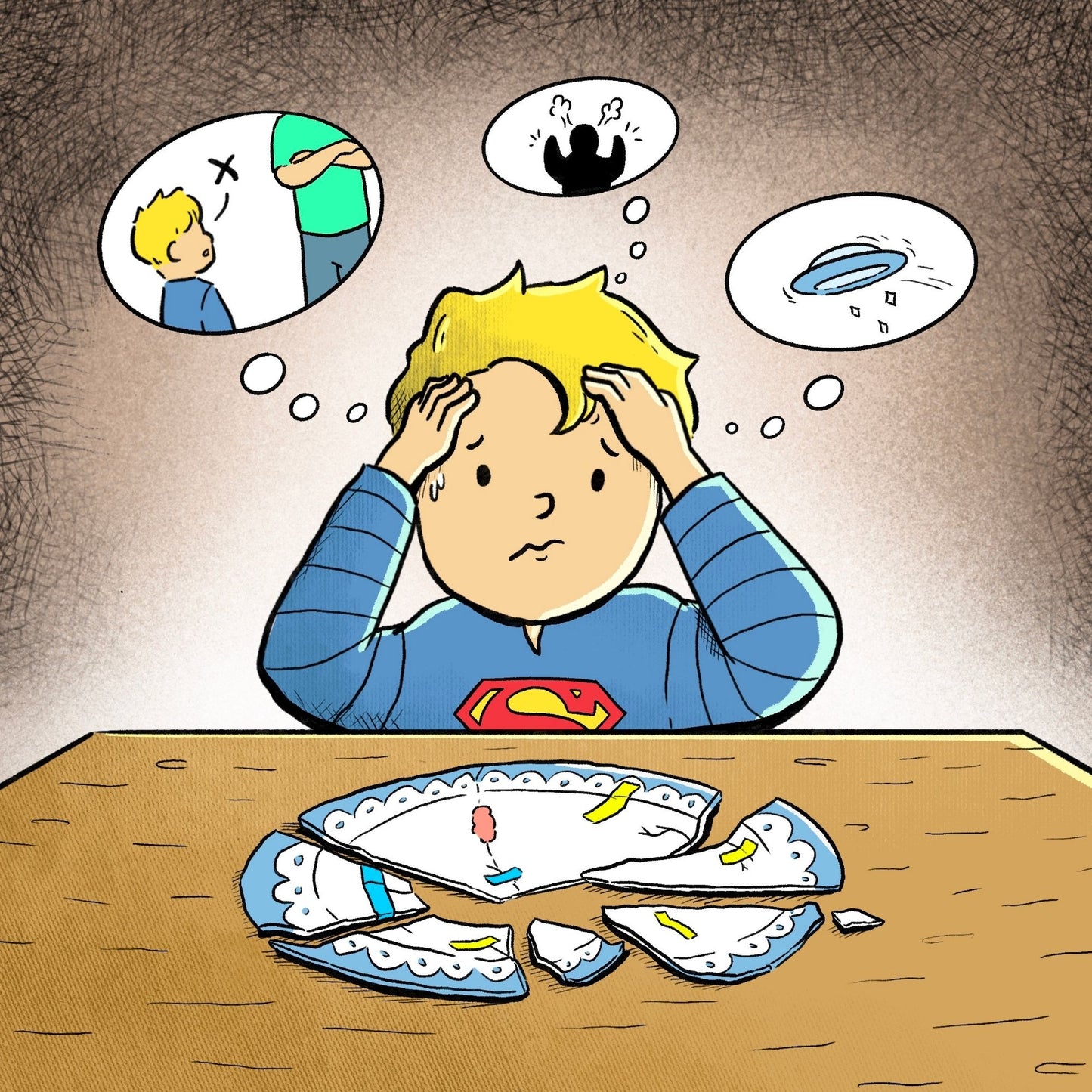 Scatterbrained Benny's Plate Pounding Problem: A Tale of Honesty and Forgiveness