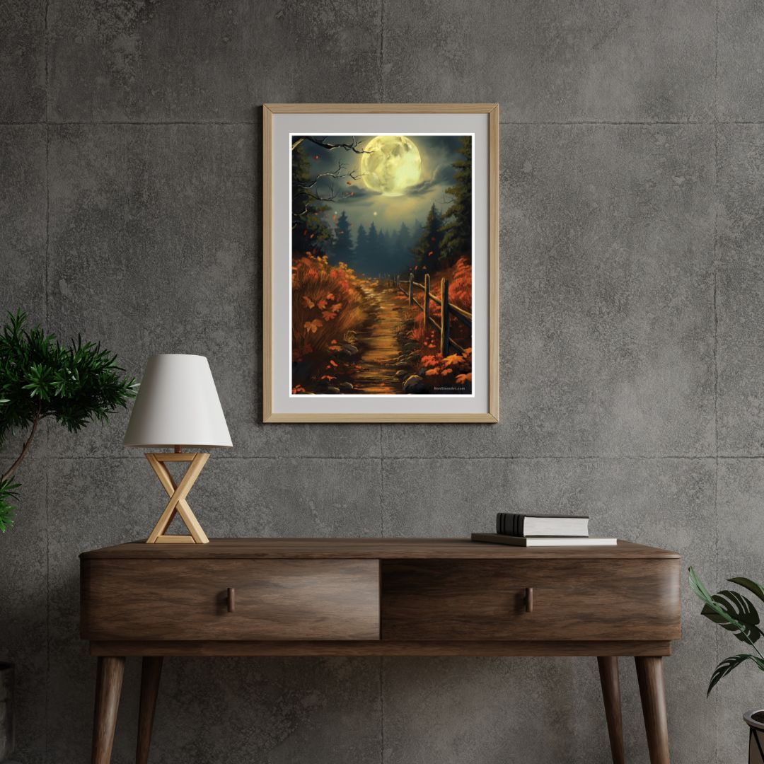 Digital Art Print by Ben Glenn - Moonlit Journey