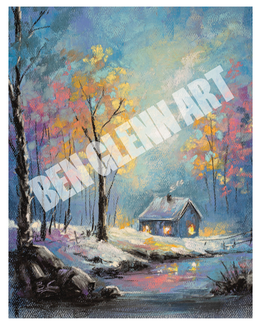 Chalk Landscape Digital Download - Evening Harmony