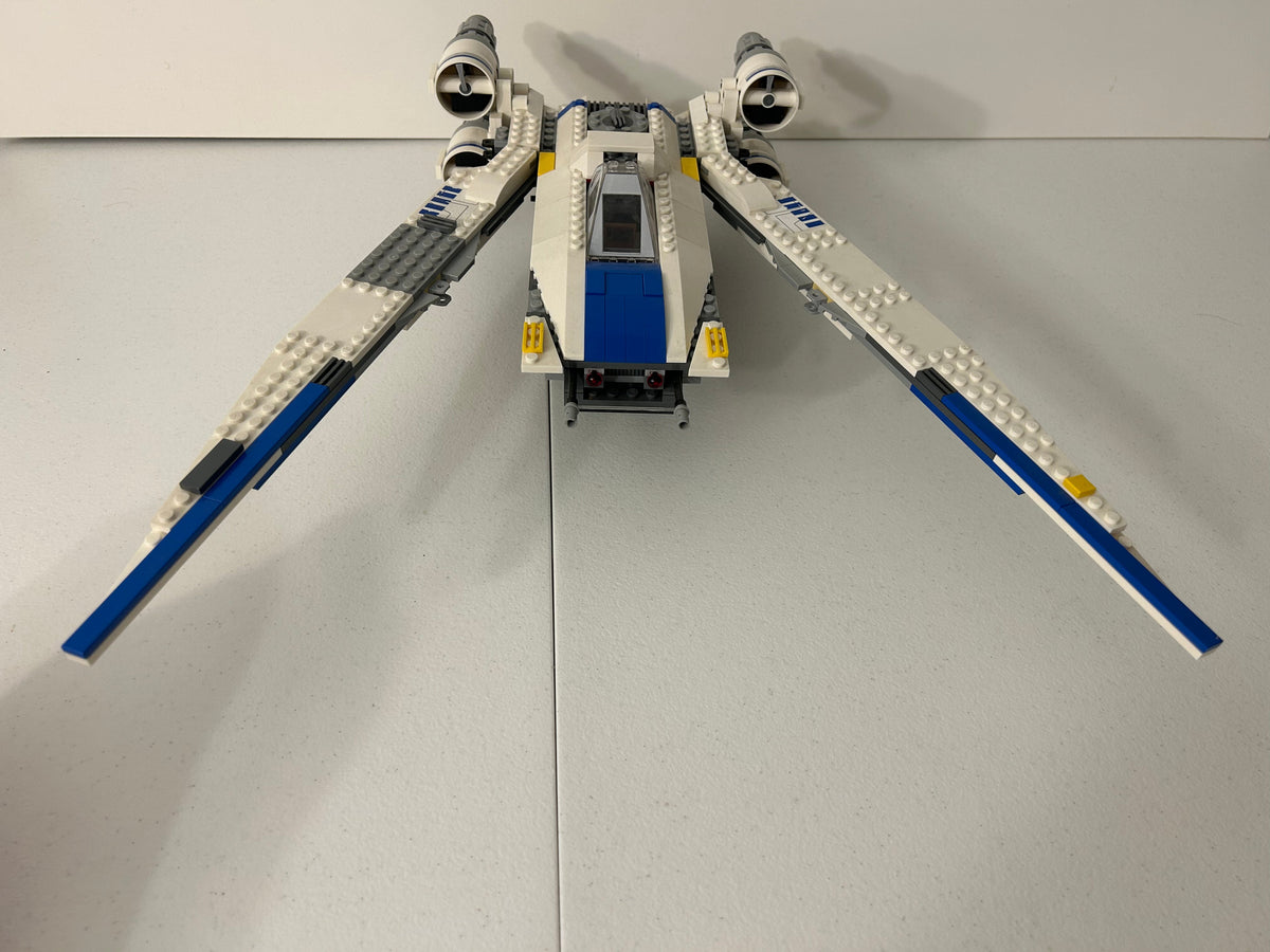 Used LEGO Star Wars Rebel U-wing Fighter 75155, top view with wings extended