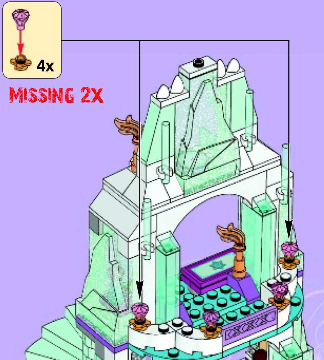 Elsa's Sparkling Ice Castle- 41062