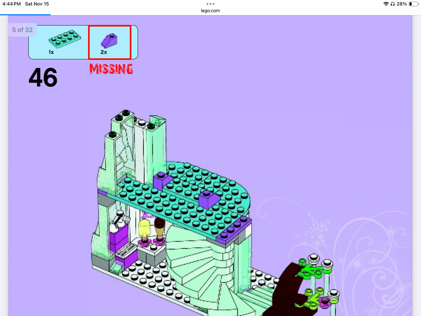 Elsa's Sparkling Ice Castle- 41062