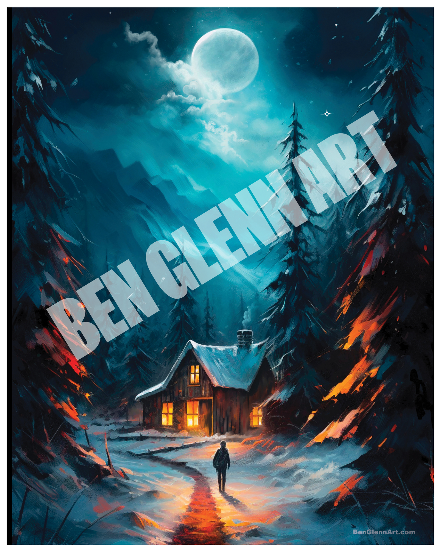 Digital Art Print - Winters Embrace